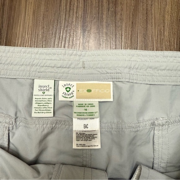 EXOFFICIO sz 16 insert nylon outdoors pant grey - Picture 5 of 11